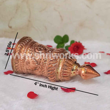 Copper Kireedam for Alangaram - " "2.5 inches" "
